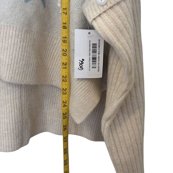 POL Bohemian Style American Flag-Inspired Pullover Hoodie Sweater Size M - Picture 7 of 12